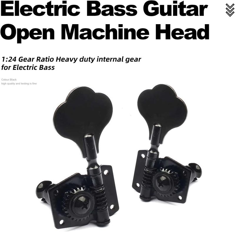 MAXCHEER Guitar Bass Tuners Bass Guitar Tuning Keys,Ratio Headstock Sealed Machine Head Replacement for Electric Jazz Bass or Precision Instruments - Image 2